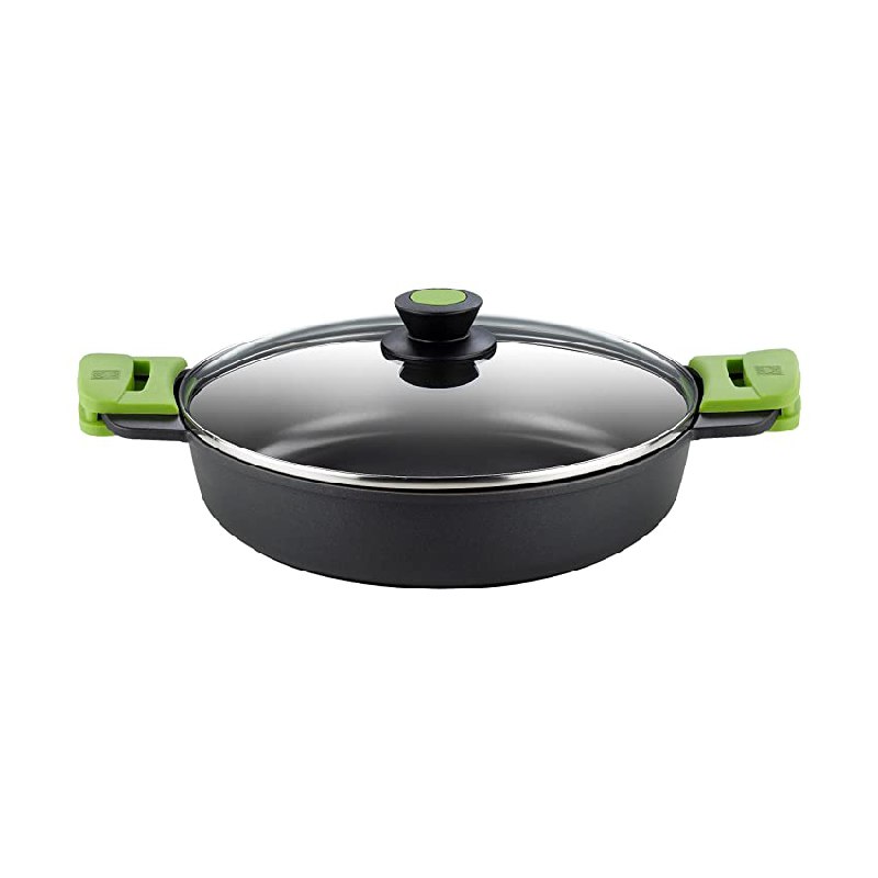 BRA Prior | Cacerola baja tapa cristal y asas de silicona 36 cm