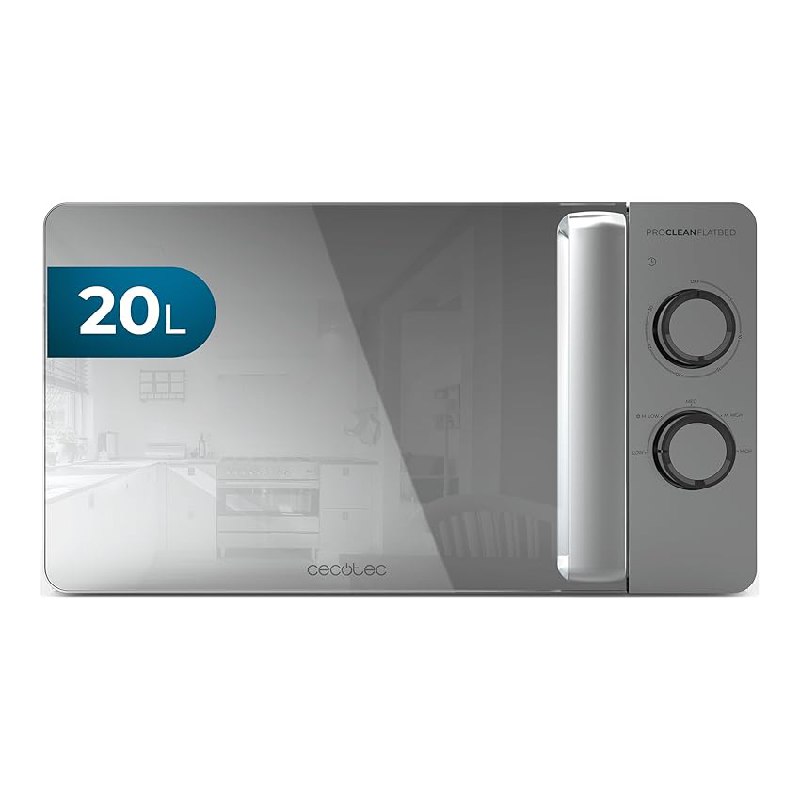 Cecotec Microondas de 20L Proclean 3060 Flatbed. Mirror Potencia de 700W