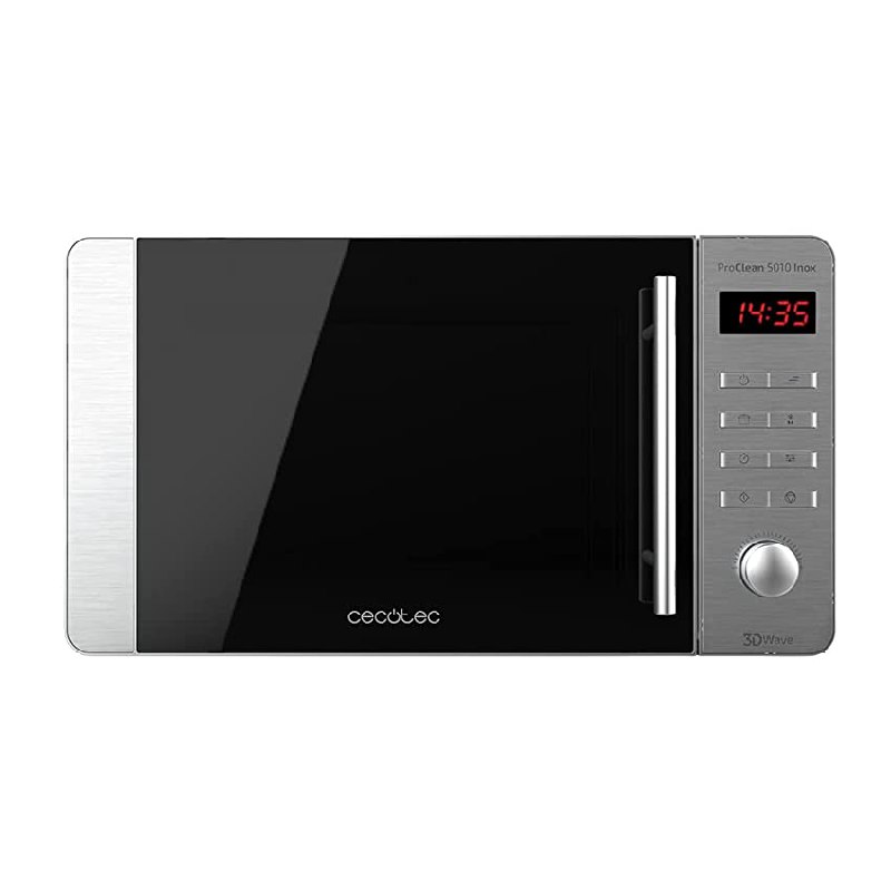 Cecotec ProClean 5010 Stainless Steel Microwave with Grill, 20 L Capacity