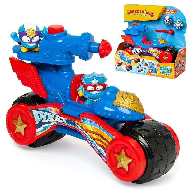 SUPERTHINGS KAZOOM POWE –Battle Vehicle Police. Vehículo de batalla policía de los
