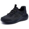 Skechers Niños Bounder Brisk-Burst Slip-In ENTRENADOR, Black Synthetic / Textile / Blue & Black Trim