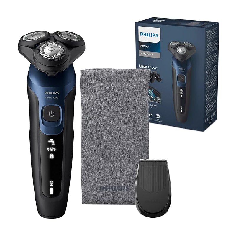 Philips Serie 5000 Afeitadora Eléctrica Hombre, Máquina de Afeitar Barba con recortadora