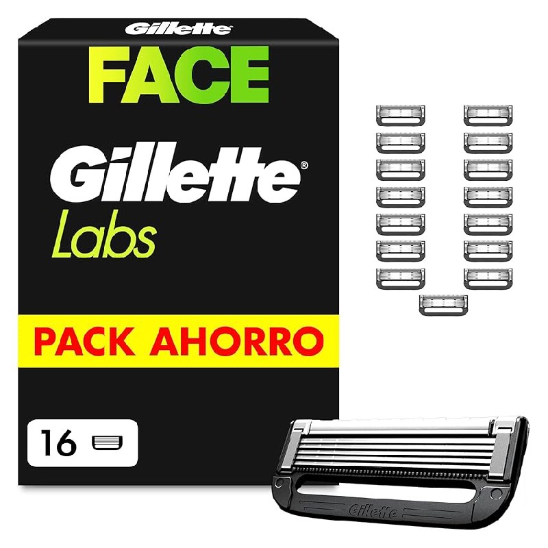 GilletteLabs Cuchillas de Afeitar Hombre, Pack de 16