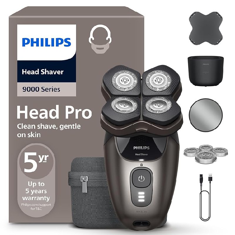 Afeitadora de cabeza Philips Serie 9000 Pro – Afeitadora de cabeza para hombres y mujeres