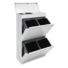 Arregui Top CR621-B Cubo de Basura y Reciclaje de Acero de 4 Compartimentos con Cajón