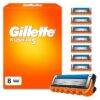 Gillette Fusion 5 Cuchillas de Afeitar Hombre, Paquete de 8 Cuchillas de Recambio