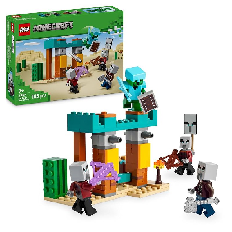 LEGO Minecraft La Patrulla del Desierto de los Maldeanos – Juguete Interactivo con