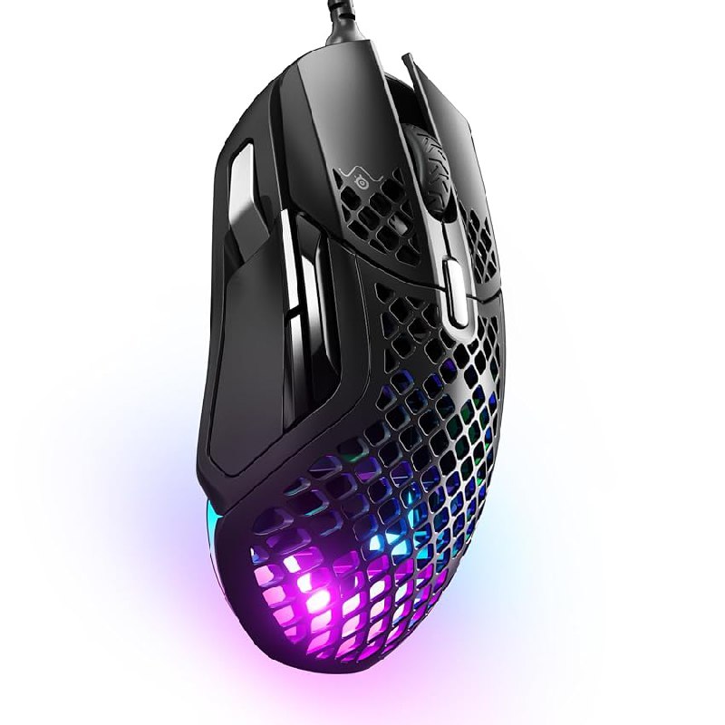 SteelSeries Aerox 5 – Raton Gaming Con Cable – Diseño ultraligero resistente al agua
