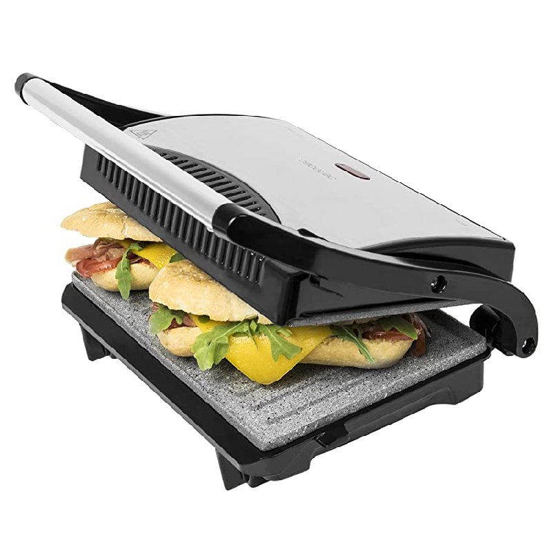 Cecotec Parrilla Eléctrica Rock?nGrill. 700 W, Revestimiento de Piedra RockStone