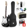 Donner Guitarra Eléctrica para zurdos de tamaño completo de 39 pulgadas con amplificador