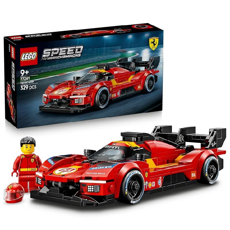 LEGO Speed Champions Ferrari 499P Coche de Carreras de Juguete
