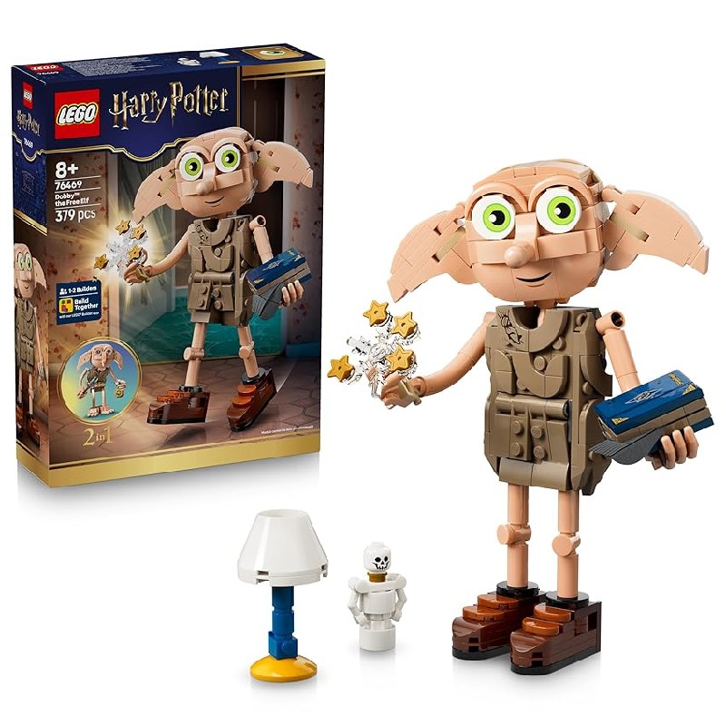 LEGO Harry Potter 2en1 Dobby el Elfo Libre de Juguete – Kit de Maquetas Transformable