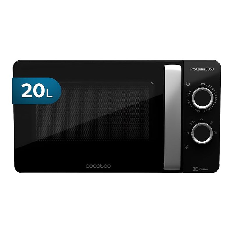 Cecotec Microondas de 20 Litros ProClean 3050. 700 W de Potencia