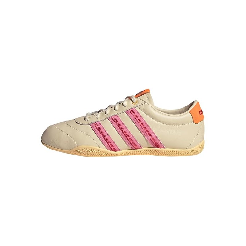 adidas Mujer Grand Court Lo Shoes, Warm Vanilla/Bliss Pink/Lucid Orange