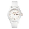 Lacoste Reloj Analógico de Cuarzo para Mujer Colección LACOSTE.12.12 con Correa de Silicona Blanca