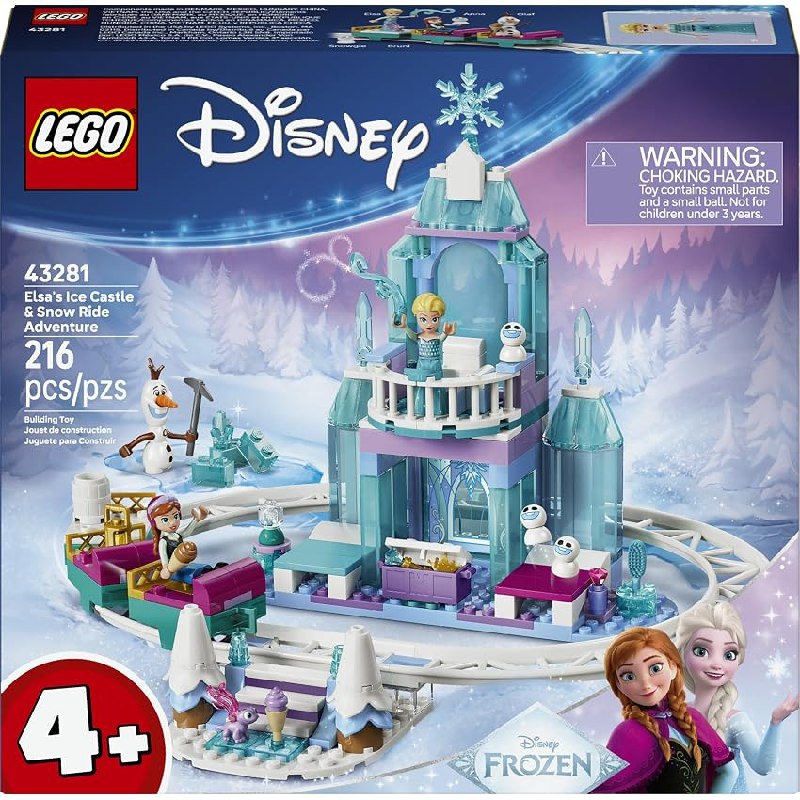 LEGO | Disney Frozen Castillo de Hielo de Elsa y Aventura en la Nieve de Juguete