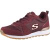 Skechers Mujer OG 85 Goldn Gurl Trainer, Burgundy Suede/ Nylon/ Mesh/ Rose Gold Trim