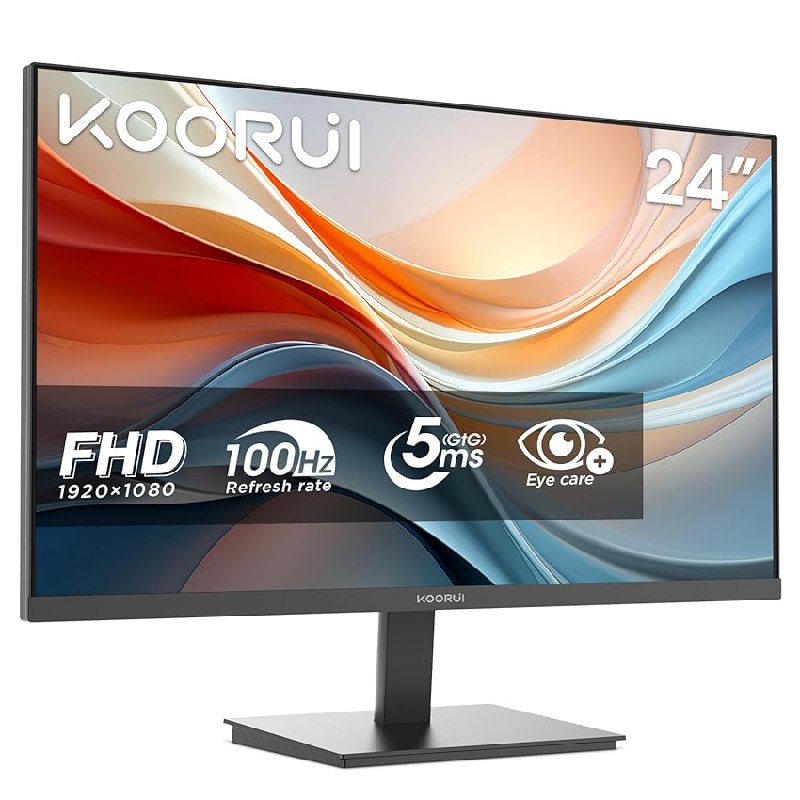 KOORUI Monitor Oficina 24 Pulgadas VA FHD 100Hz Eye Care Pantalla E2412F