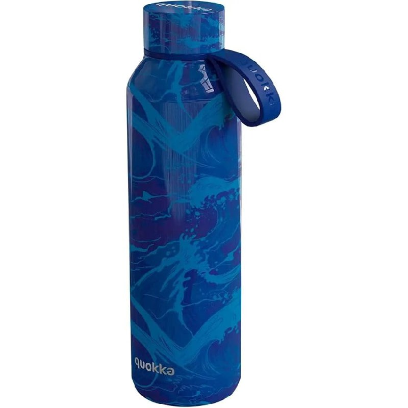 QUOKKA BOTELLA TERMO ACERO INOXIDABLE SOLID CON COLGADOR WAVES 630 ML