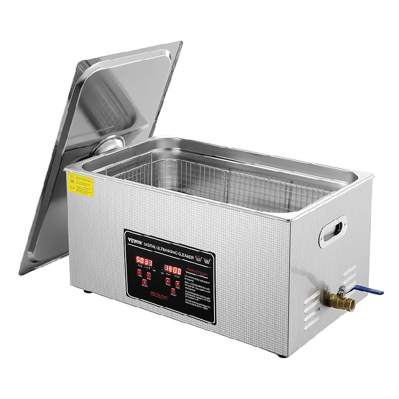 VEVOR Limpiador Ultrasónico 22L, Bandeja Ultrasónica Digital de Acero Inoxidable de