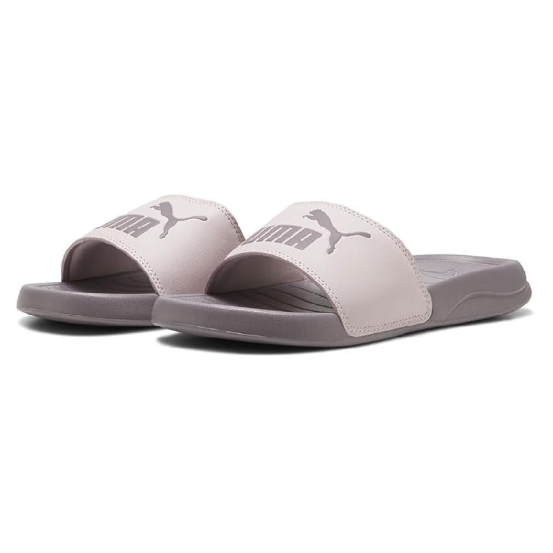 PUMA Sandalias antideslizantes Popcat 20 unisex, Mauve Mist Plum Jam