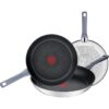 Tefal Daily Cook – Juego de 3 Sartenes 20/24/26 cm, Acero inoxidable