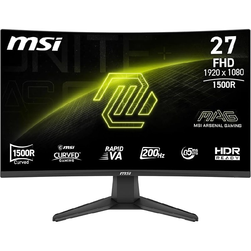 MSI mag 276CFA E20 Monitor Gaming de 27″ FHD 1500R, 1920 x 1080 Rapid VA