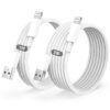 BSTOEM Cable Cargador iPhone Carga Rápida, para Apple MFi Certificado 1M+2M