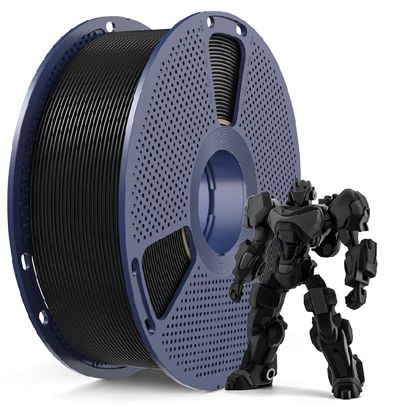 SUNLU PETG Filament 1.75 mm,Bobina de 1 kg, petg Negro