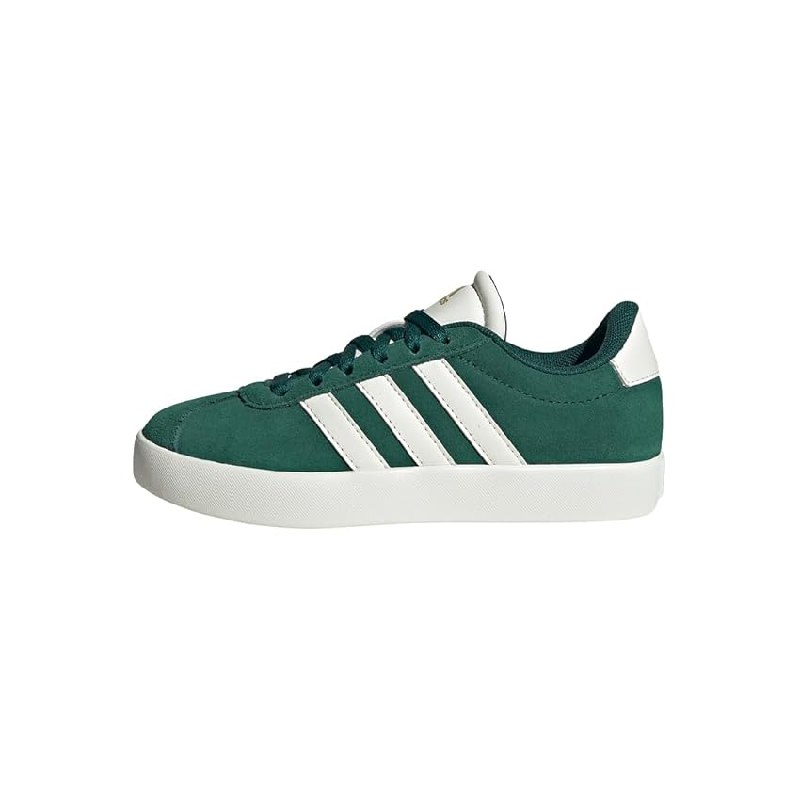 Adidas Unisex Kids Vl Court 3.0 Green / Off White / Gold Metallic 6.5 UK 40 EU