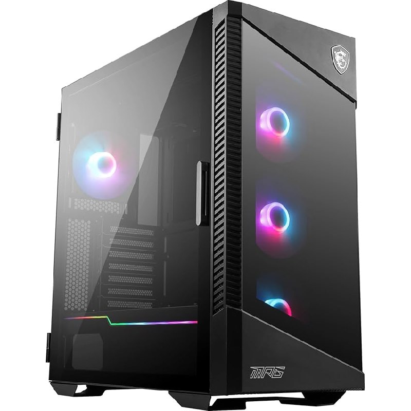 MSI MPG Velox 100R Caja PC Mid-Tower – Capacidad para Placa Base