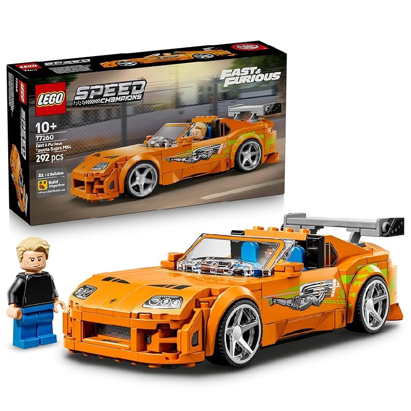 LEGO Speed Champions Toyota Supra MK4 de A Todo Gas – Maqueta de Coche Deportivo de