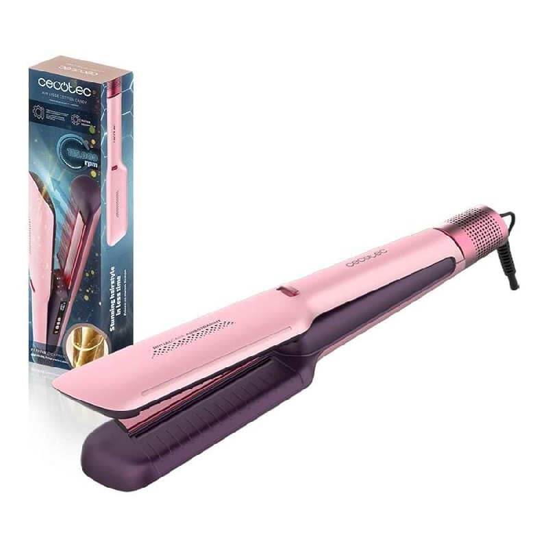 Cecotec Plancha de Pelo con Aire Air Lisse Cotton Candy. 600W