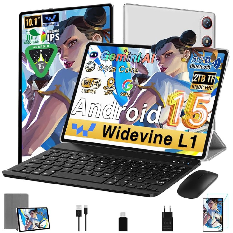 Android 15 Tablet 10 Pulgadas 30GB RAM+64GB ROM (2TB/TF)
