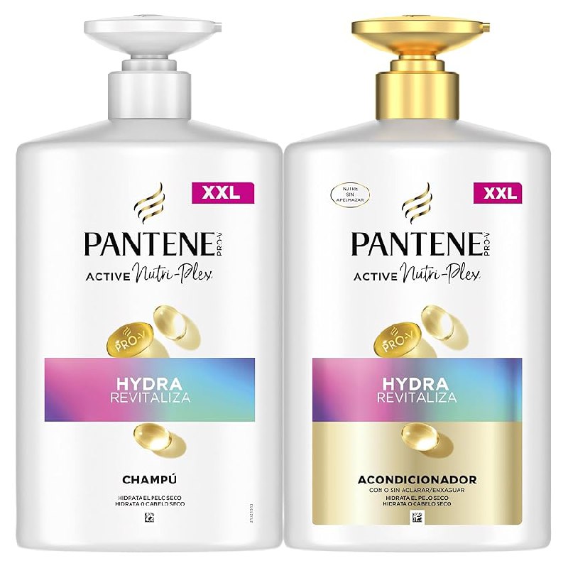 Pantene Pro-V Hydra Revitaliza Champú 1L + Acondicionador 800ml Pelo Seco