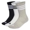 adidas Unisex adulto 3Stripes Cushioned Sportswear Crew Socks 3 Pair Pack
