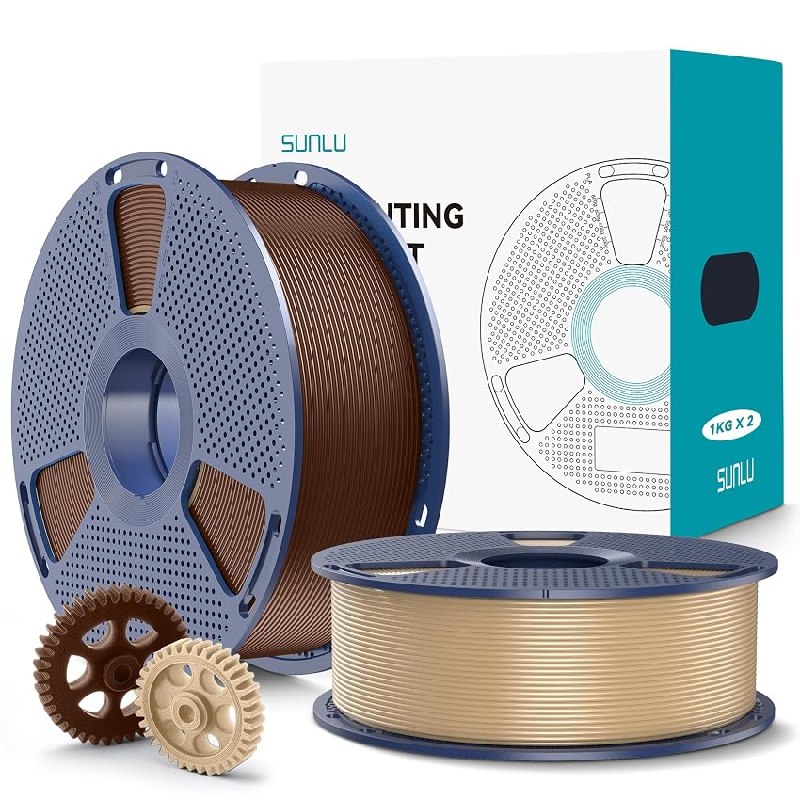 SUNLU 2KG PLA+2.0 Filament, 1KG por Carrete