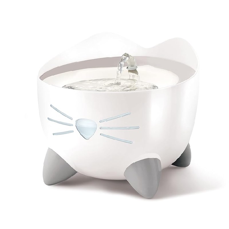 Catit Pixi Bebedero fuente de acero inoxidable para Gatos, 2.5 l