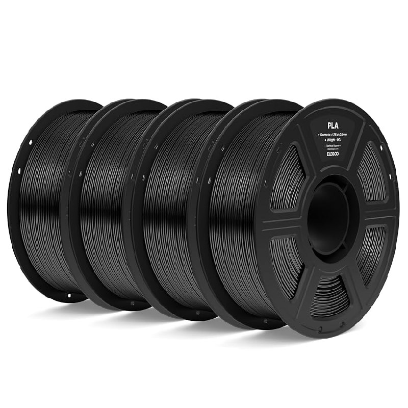 ELEGOO Filamento PLA 1.75 4KG Negro