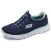 Skechers Mujer Summits 12980 Trainers, Navy Mesh/ Aqua Trim