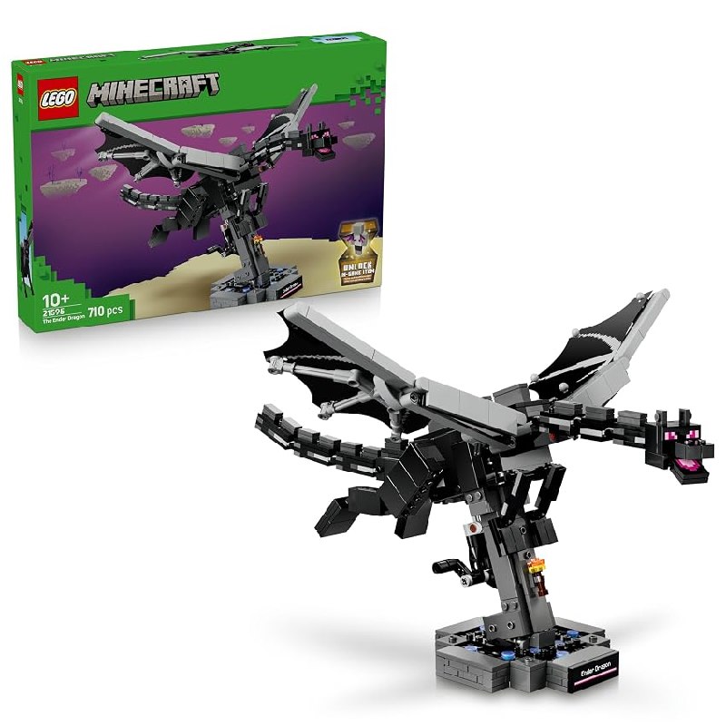 LEGO Minecraft El Dragón Ender – Figura Articulada con Alas Batientes – Juguete Interactivo