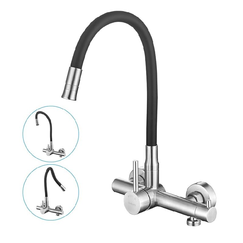 Grifo de Cocina Pared con Conector 3/4» Pulgadas Para Lavavajilla Lavadora