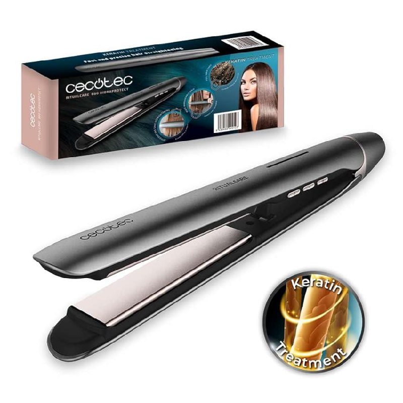 Cecotec Plancha de Pelo con Revestimiento de Queratina y Aceite de Argán RitualCare