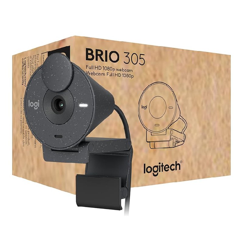 Logitech Brio 305 Full HD cámara Web corrección iluminación automática
