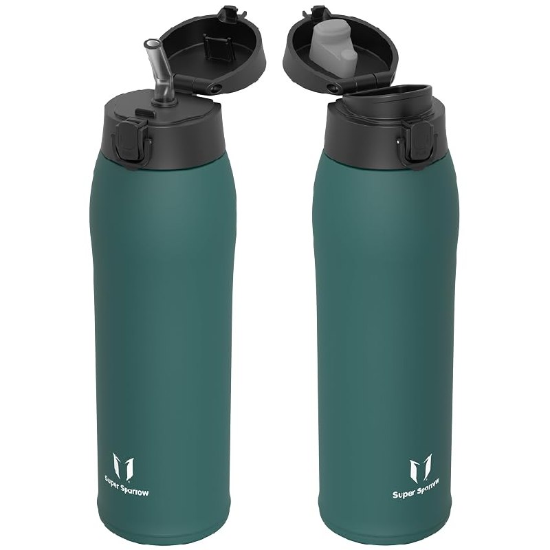 Sparrow Botella Agua Acero Inox – Botella Termica 950ml – 2 Tapas