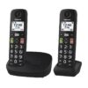 Panasonic KX-TGU112EXB Teléfono Inalámbrico Digital, Unidad Base y 2 Auriculares