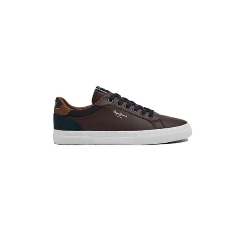 Pepe Jeans Zapatillas De Piel Kenton Court Marrón