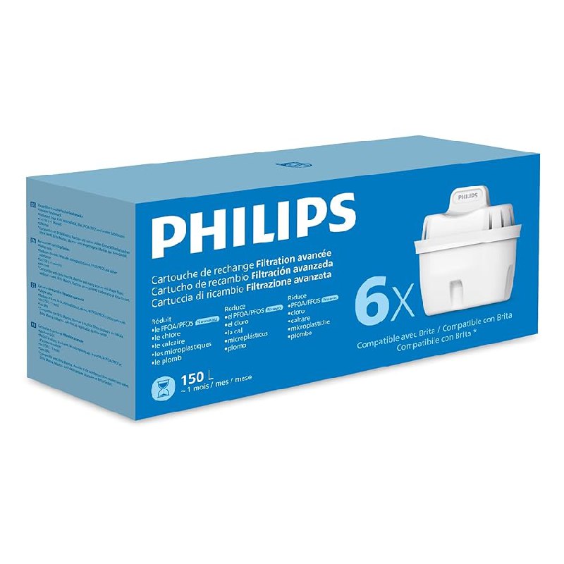 Philips Water Cartuchos de filtro de agua de repuesto Filtración Avanzada