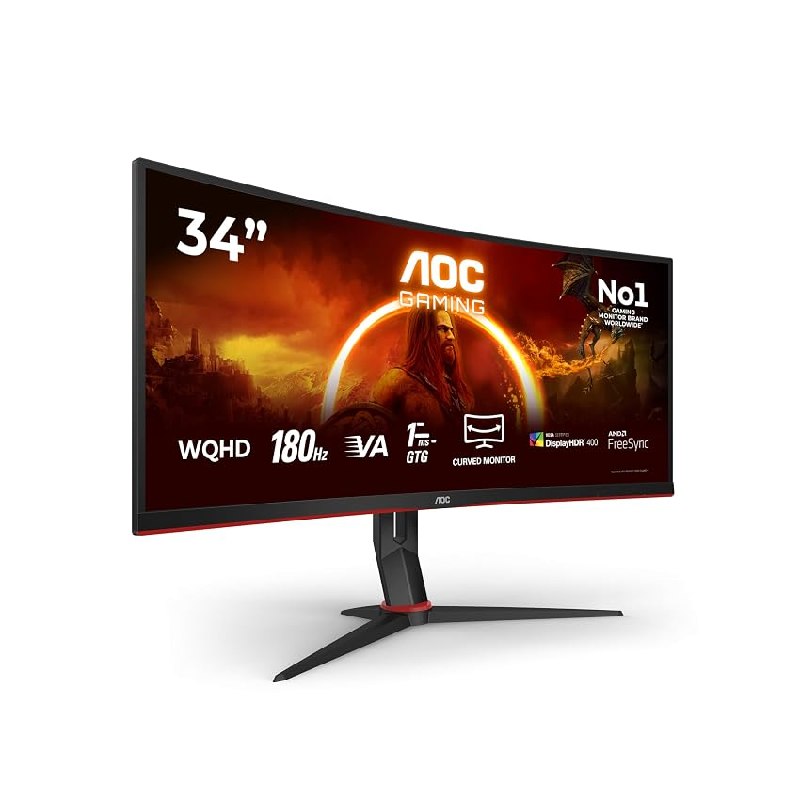 AOC Gaming CU34G2XP, Monitor curvo WQHD de 34 pulgadas
