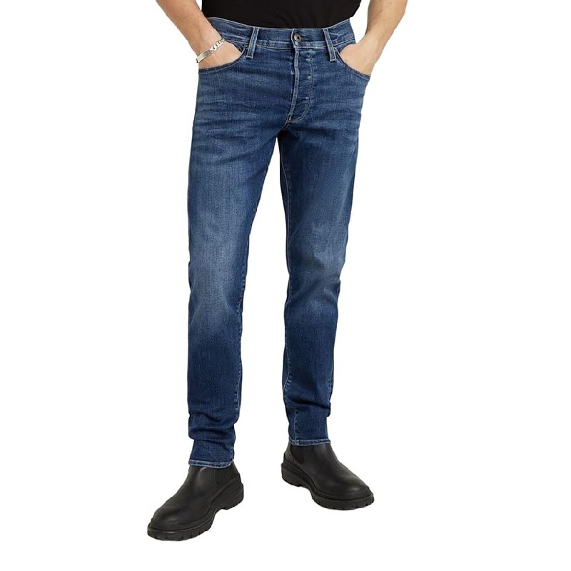 G-STAR 3301 Slim Jeans para Hombre, Azul (Medium Aged D25742-8968)